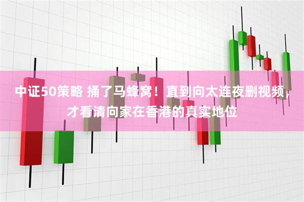 中证50策略 捅了马蜂窝！直到向太连夜删视频，才看清向家在香港的真实地位